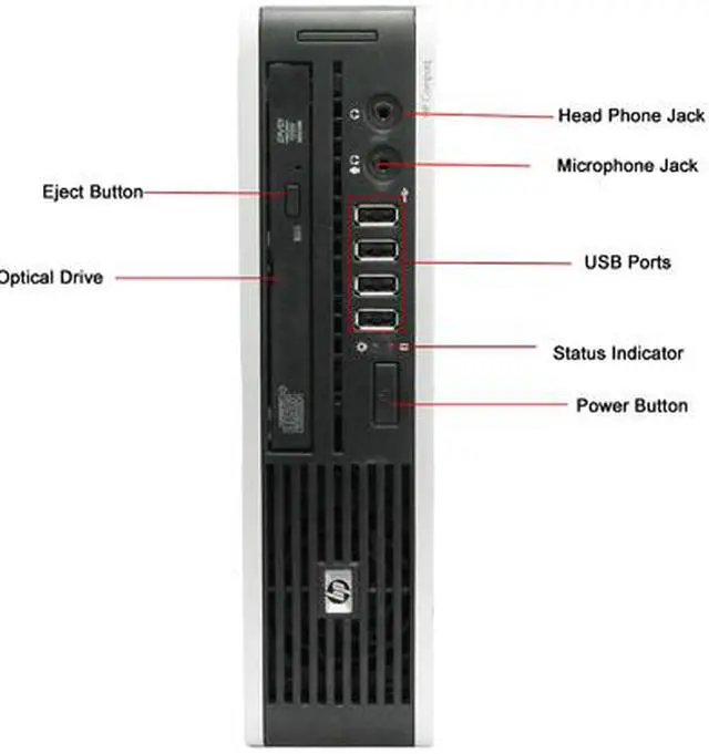 Alt view image 3 of 4 - HP Desktop Computer Elite 8000 Intel Core 2 Duo E8400 4GB DDR3 160GB HDD Windows 7 Professional 64-bit