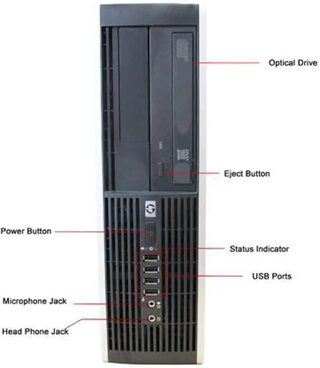 Alt view image 3 of 4 - HP Desktop Computer 6000 Pro Intel Pentium E6300 4GB DDR3 250GB HDD Intel GMA 4500 Windows 7 Professional 64-bit