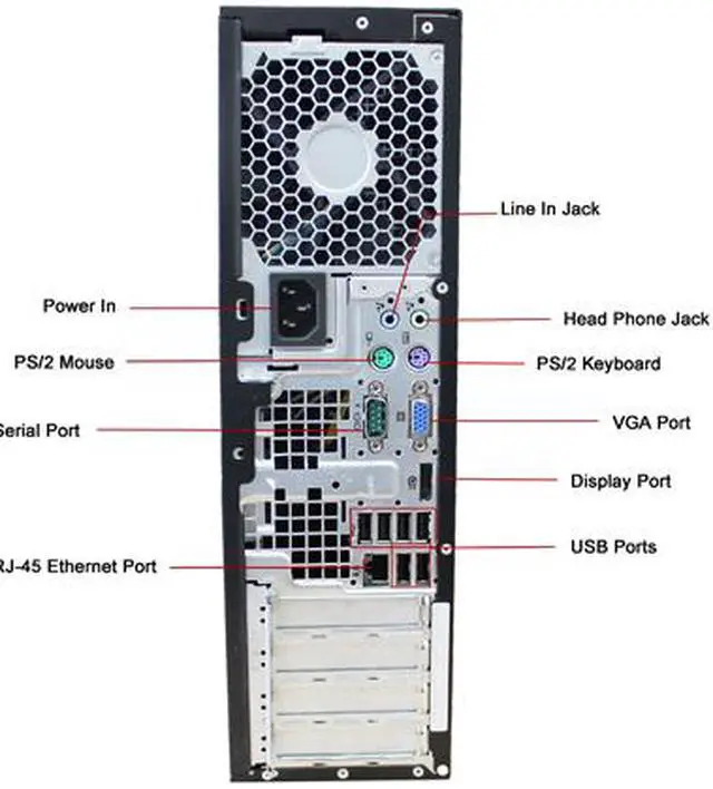 Alt view image 4 of 4 - HP Desktop Computer ELITE 8000 Intel Core 2 Duo E8400 4GB DDR3 160GB HDD Intel GMA 4500 Windows 7 Professional 64-bit