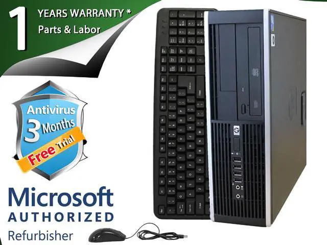 Main image of HP Desktop Computer ELITE 8000 Intel Core 2 Duo E8400 4GB DDR3 160GB HDD Intel GMA 4500 Windows 7 Professional 64-bit