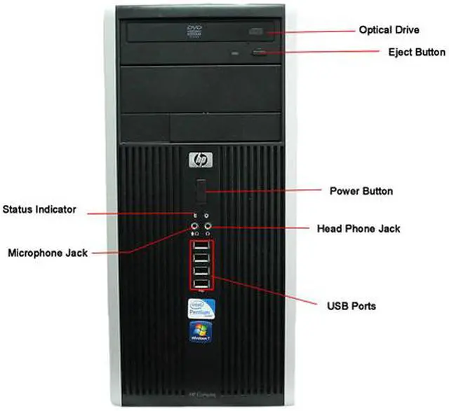 Alt view image 3 of 4 - HP Desktop Computer 6000 Pro Intel Core 2 Duo E8400 4GB DDR3 250GB HDD Intel GMA 4500 Windows 7 Professional 64-bit