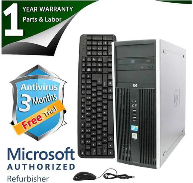 Main image of HP Desktop Computer Elite 8000 Intel Core 2 Duo E8400 4GB DDR3 500GB HDD Intel GMA 4500 Windows 7 Professional 64-bit