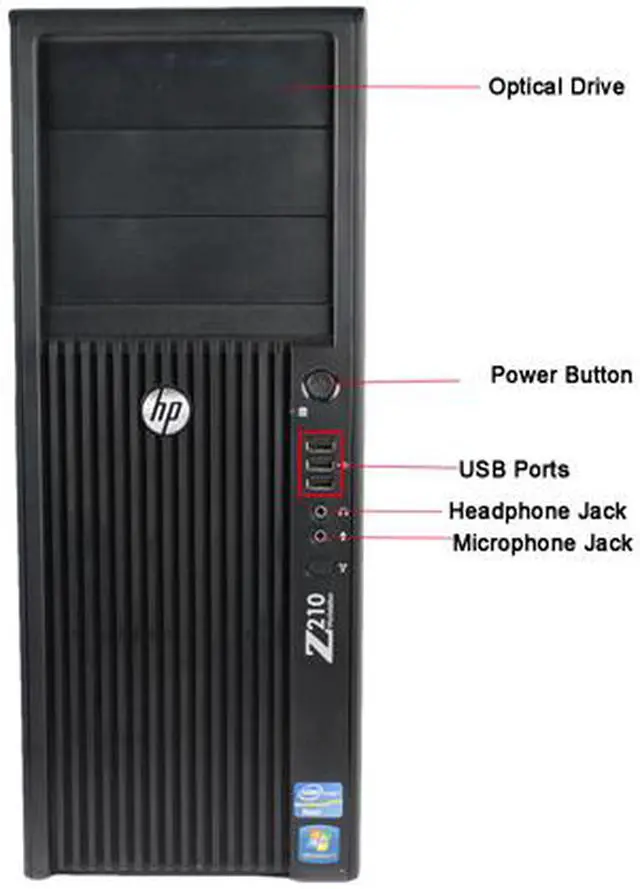 Alt view image 3 of 4 - HP Desktop Computer Z210 Intel Xeon E3-1240 8GB DDR3 2TB HDD NVIDIA NVS 300 Windows 7 Professional 64-bit