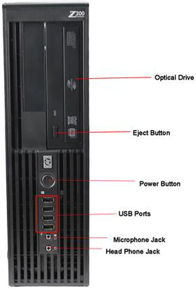 Alt view image 3 of 5 - HP Desktop Computer Z200 Intel Core i5-650 8GB DDR3 2TB HDD Intel HD Graphics Windows 7 Professional 64-bit