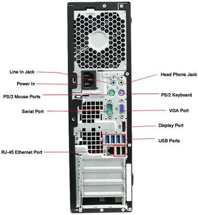 Alt view image 4 of 4 - HP Desktop Computer Elite 8300 Intel Core i3-3220 8GB DDR3 500GB HDD Windows 10 Pro 64-bit Multi-Language, English / Spanish