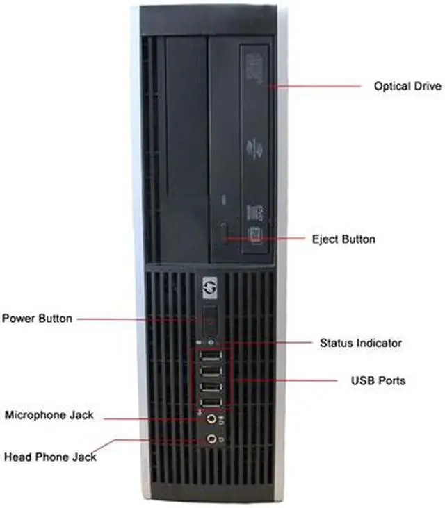 Alt view image 3 of 4 - HP Desktop Computer Elite 8000 Intel Core 2 Quad Q6600 4GB DDR3 2TB HDD Intel GMA 4500 Windows 7 Professional 64-Bit