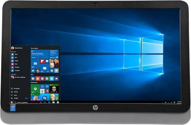 Alt view image 2 of 7 - HP All-in-One Computer 22-3019 Intel Pentium G3250T 4 GB DDR3L 1TB HDD 21.5" Windows 8.1