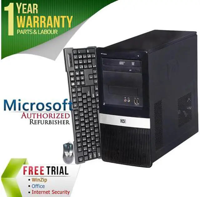 Main image of HP Desktop Computer DX2400 Intel Core 2 Duo E4300 4GB DDR2 500GB HDD Windows 7 Professional 32-bit