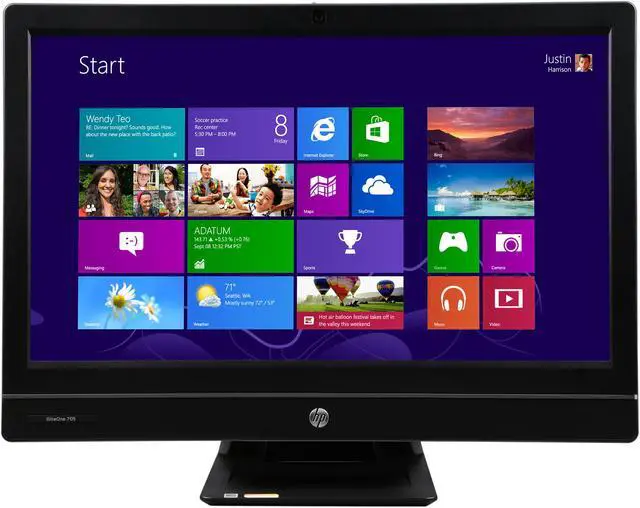 Alt view image 2 of 8 - HP All-in-One Computer EliteOne 705 G1 (T6K52US#ABA) AMD A6 PRO-7400B 4GB DDR3 500GB HDD 23" Windows 7 Professional 64-Bit (available through downgrade rights from Windows 8.1 Pro)