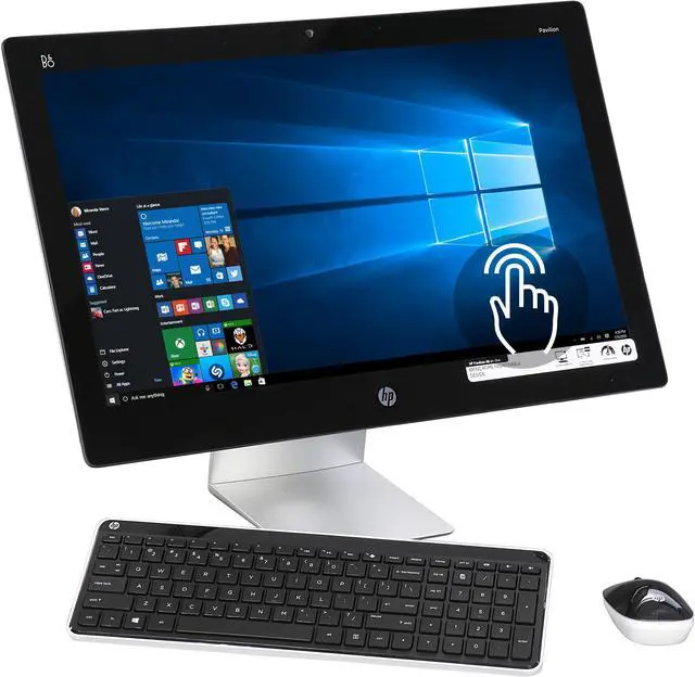 Main image of HP All-in-One Computer Pavilion 23-q220 Intel Core i3-6100T 4 GB DDR3L 1TB HDD 23" Touchscreen Windows 10 Home 64-Bit