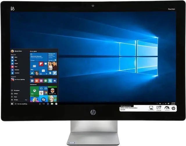 Alt view image 2 of 7 - HP All-in-One Computer Pavilion 23-q220 Intel Core i3-6100T 4 GB DDR3L 1TB HDD 23" Touchscreen Windows 10 Home 64-Bit