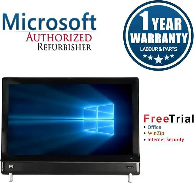Alt view image 2 of 4 - HP All-in-One Computer TouchSmart 9100-AIO Intel Core 2 Duo T6570 4GB DDR3 1TB HDD 23" Windows 10 Pro Multi-Language, English / Spanish