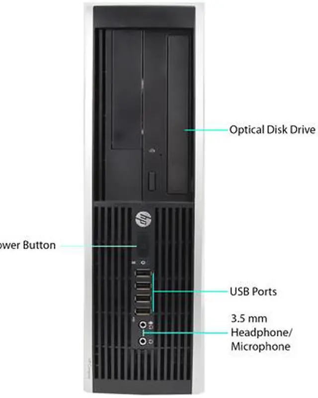Alt view image 2 of 3 - HP Desktop Computer 6300 Intel Core i5-3470 8 GB 2TB HDD Intel HD Graphics 2500 Windows 10 Pro 64-bit
