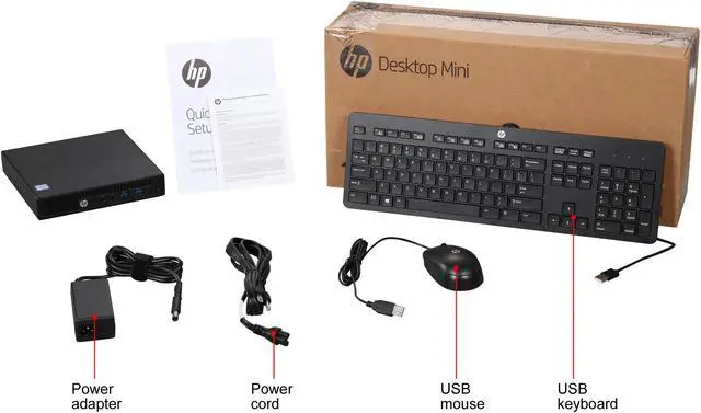 Alt view image 6 of 6 - HP Desktop Mini PC 260 G2 (V2V85UT#ABA) Intel Core i3-6100U 4GB DDR4 500GB HDD Intel HD Graphics 520 FreeDOS 2.0