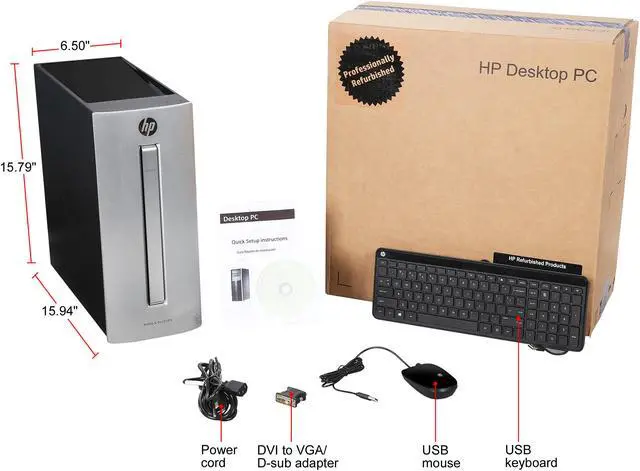 Alt view image 9 of 9 - HP Desktop PC ENVY 750-197C Intel Core i5-6400 12 GB 2TB HDD NVIDIA GeForce GTX 745 Windows 10 Home