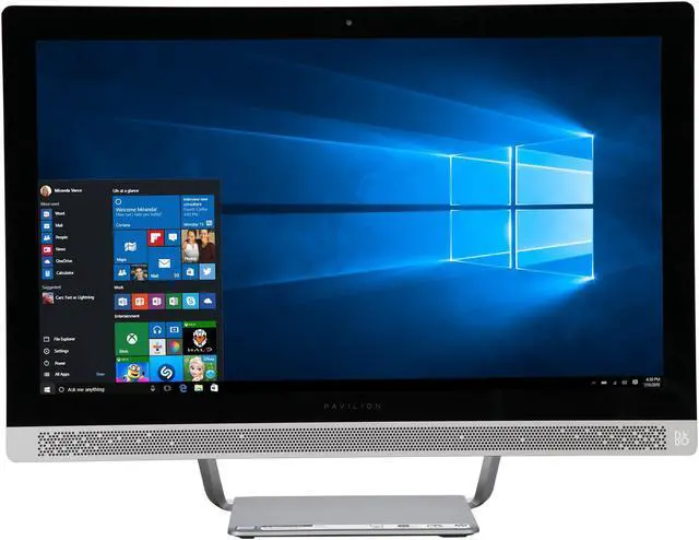 Alt view image 2 of 11 - HP All-in-One Computer Pavilion 24-b017c Intel Core i5-6400T 12 GB 1TB HDD 23.8" Touchscreen Windows 10 Home
