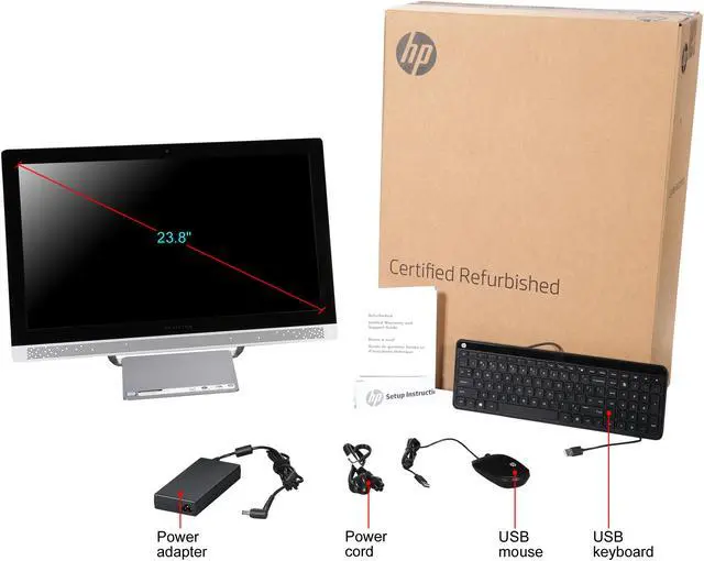 Alt view image 7 of 11 - HP All-in-One Computer Pavilion 24-b017c Intel Core i5-6400T 12 GB 1TB HDD 23.8" Touchscreen Windows 10 Home