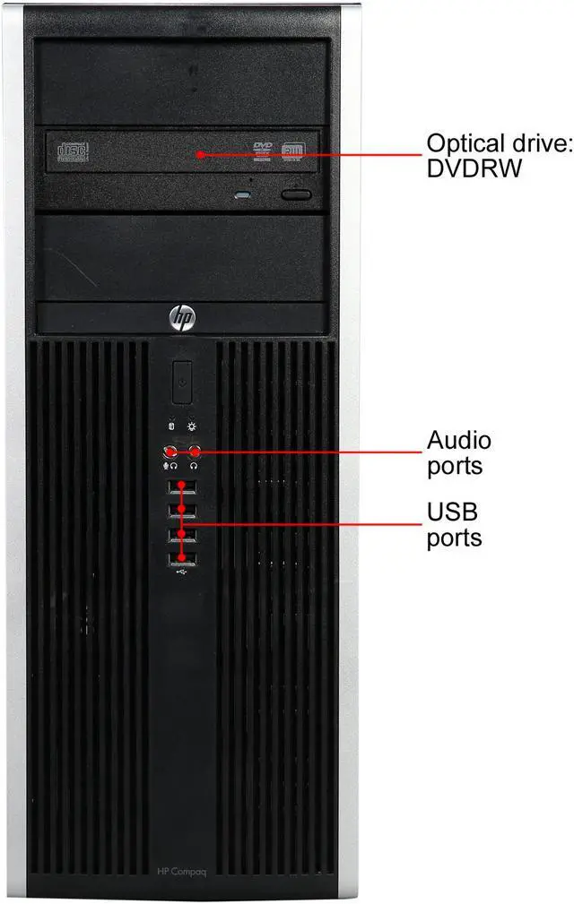 Alt view image 2 of 9 - HP Compaq Grade A Desktop PC 8300 Elite Intel Core i5-3470 4 GB 250GB HDD Intel HD Graphics 4000 Windows 10 Pro 64-Bit