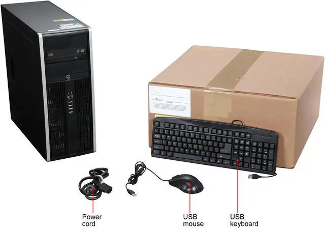 Alt view image 9 of 9 - HP Compaq Grade A Desktop PC 8300 Elite Intel Core i5-3470 4 GB 250GB HDD Intel HD Graphics 4000 Windows 10 Pro 64-Bit