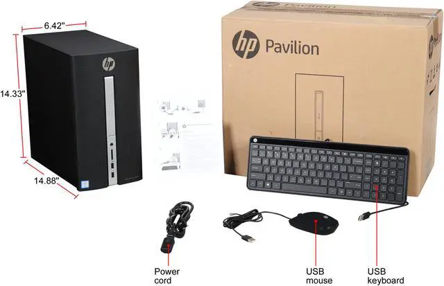 Alt view image 10 of 9 - HP Desktop PC Pavilion 510-P136 Intel Core i7-6700T 8GB DDR4 1TB HDD Intel HD Graphics 530 Windows 10 Home 64-Bit