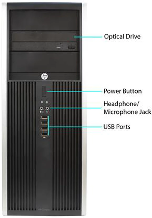 Alt view image 2 of 3 - HP Desktop PC 8300-T Intel Core i7-2600 8 GB 2TB HDD Windows 10 Pro 64-Bit
