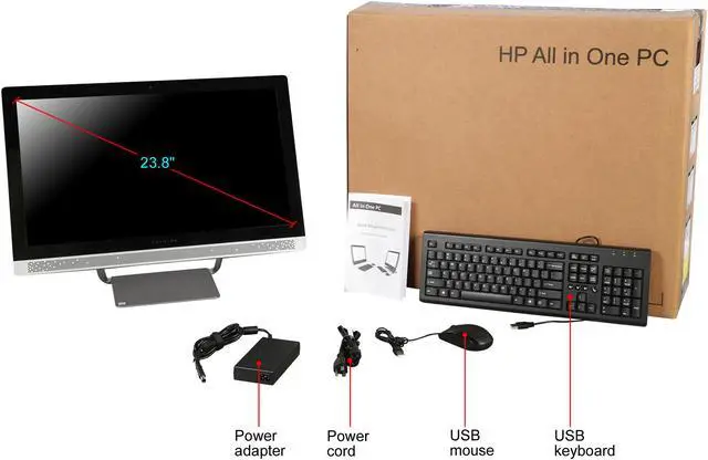 Alt view image 7 of 7 - HP All-in-One Computer Pavilion 24-B016 Intel Core i3 6th Gen 6100T (3.20 GHz) 8 GB DDR4 1 TB HDD 23.8" Windows 10 Home 64-Bit (Certified Refurbished, Grade A)