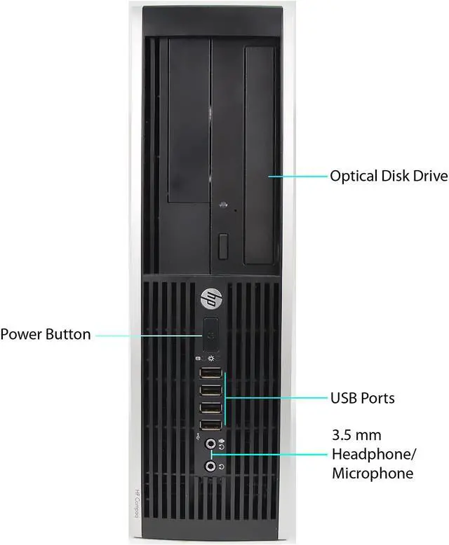 Alt view image 2 of 3 - HP Desktop Computer 6300 Intel Core i5-2400 8 GB 2TB HDD Intel HD Graphics 2000 Windows 10 Pro 64-bit