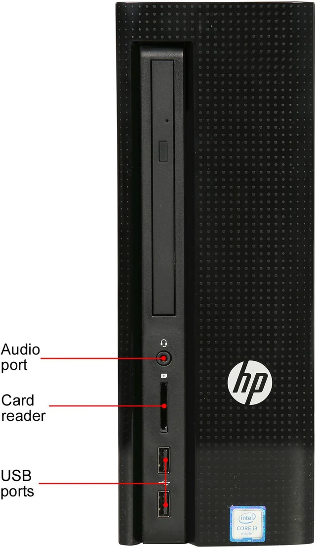 Alt view image 2 of 9 - HP Desktop Computer Slimeline 260-p037c Intel Core i3-6100T 6 GB 1TB HDD Windows 10 Home