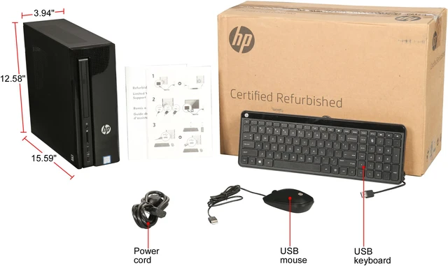 Alt view image 9 of 9 - HP Desktop Computer Slimeline 260-p037c Intel Core i3-6100T 6 GB 1TB HDD Windows 10 Home