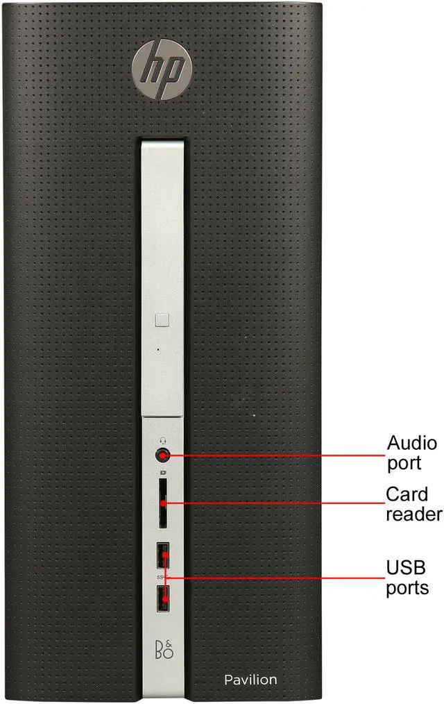 Alt view image 2 of 9 - HP Desktop Computer Pavilion 550-339 AMD A10-8750 12 GB 2TB HDD Windows 10 Home