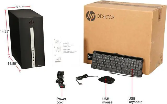 Alt view image 9 of 9 - HP Desktop Computer Pavilion 550-339 AMD A10-8750 12 GB 2TB HDD Windows 10 Home