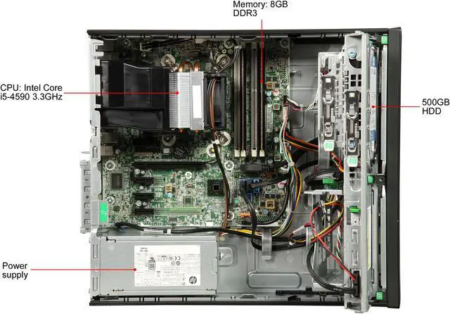 Alt view image 7 of 8 - HP A Grade Desktop Computer ProDesk 600 G1 - SFF Intel Core i5-4570 8GB DDR3 500GB HDD Intel HD Graphics 4600 Windows 10 Pro