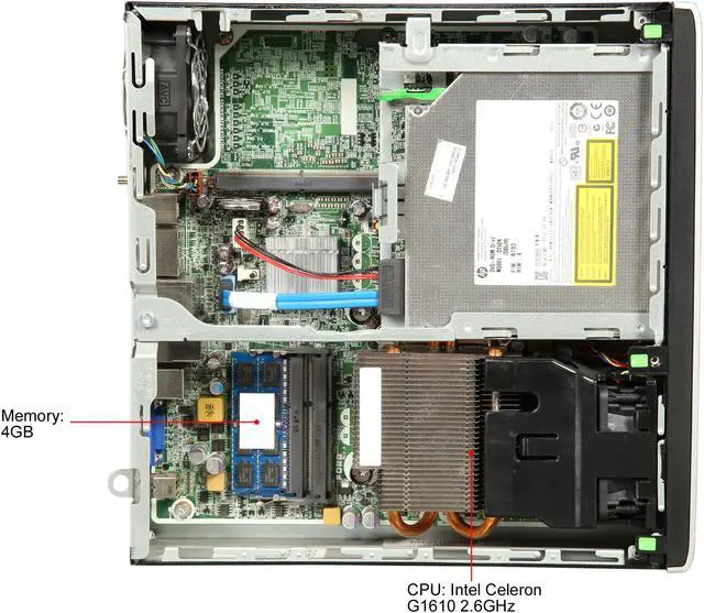 Alt view image 7 of 8 - HP Desktop Computer Elite 8300 Intel Celeron G1610 4 GB 250GB HDD Windows 10 Home 64-Bit