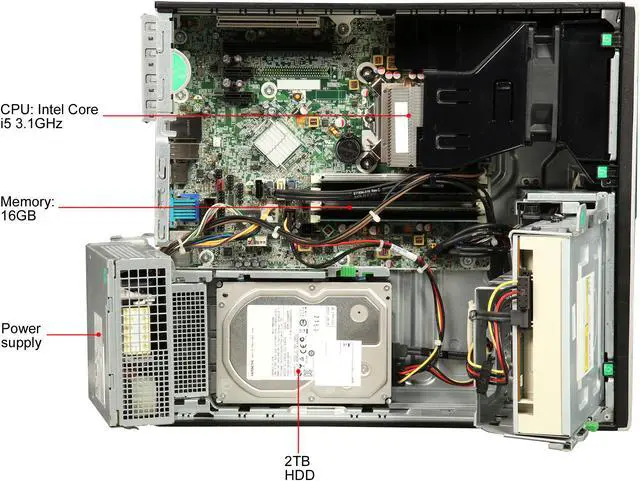 Alt view image 7 of 8 - HP Compaq Desktop Computer 6200 Pro 3.10GHz 16 GB 2TB HDD Windows 10 Pro