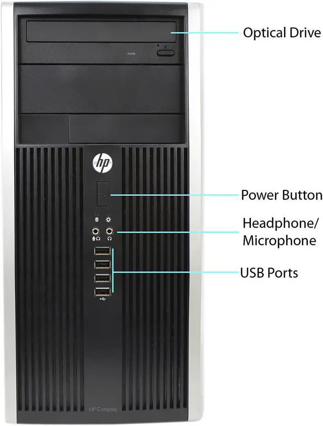 Alt view image 2 of 3 - HP Pro 6300 Desktop Computer Intel Core i5 3rd Gen 3470 (3.20 GHz) 8 GB 500 GB HDD Windows 10 Pro 64-Bit