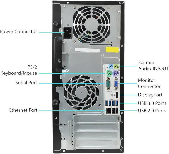 Alt view image 3 of 3 - HP Pro 6300 Desktop Computer Intel Core i5 3rd Gen 3470 (3.20 GHz) 8 GB 500 GB HDD Windows 10 Pro 64-Bit