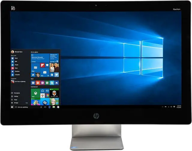 Alt view image 2 of 8 - HP All-in-One Computer Pavilion 23-q113w Intel Core i3-4170T 6GB DDR3 1TB HDD 23" Windows 10 Pro 64-Bit