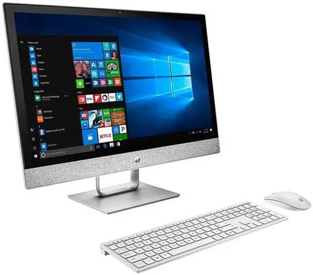Alt view image 3 of 3 - HP All-in-One Computer Pavilion 24-R014 Intel Core i5-7400T 12 GB 2TB HDD 23.8" Touchscreen Windows 10 Home 64-Bit