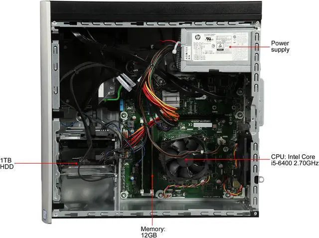 Alt view image 6 of 9 - HP Desktop Computer ENVY 750-414 Intel Core i5-6400 12GB 1TB HDD Intel HD Graphics Windows 10 Home