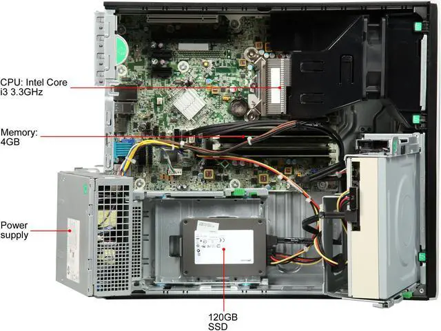 Alt view image 7 of 8 - HP Grade B Desktop Computer 6300 3.3GHz 4 GB 120GB SSD Windows 10 Pro 64-Bit
