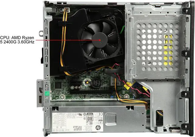 Alt view image 6 of 8 - HP Desktop Computer EliteDesk 705 G4 4PG34UT#ABA AMD Ryzen 5 2400G 8GB DDR4 256 GB PCIe NVMe SSD AMD Radeon Vega 11 Windows 10 Pro