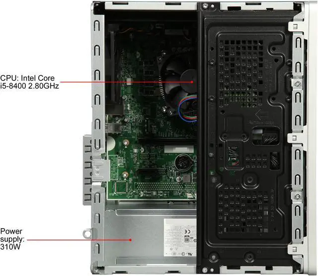 Alt view image 6 of 9 - HP Desktop Computer Pavilion 590-p0050 Intel Core i5-8400 8GB DDR4 1TB HDD 16 GB Optane Memory Intel UHD Graphics 630 Windows 10 Home 64-Bit