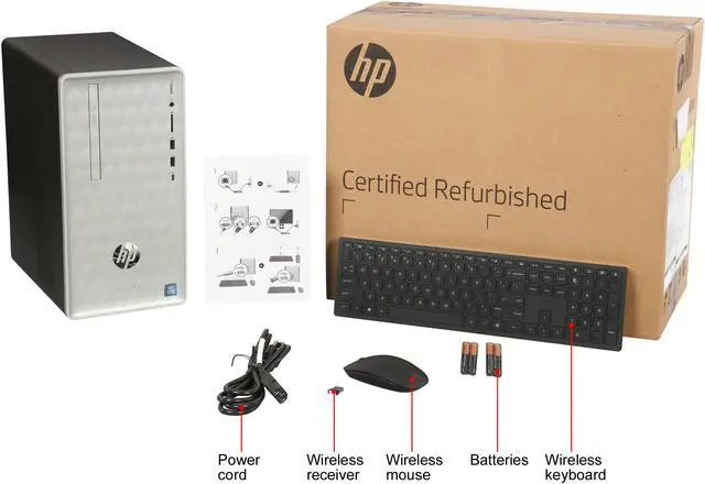 Alt view image 9 of 9 - HP Desktop Computer Pavilion 590-p0050 Intel Core i5-8400 8GB DDR4 1TB HDD 16 GB Optane Memory Intel UHD Graphics 630 Windows 10 Home 64-Bit