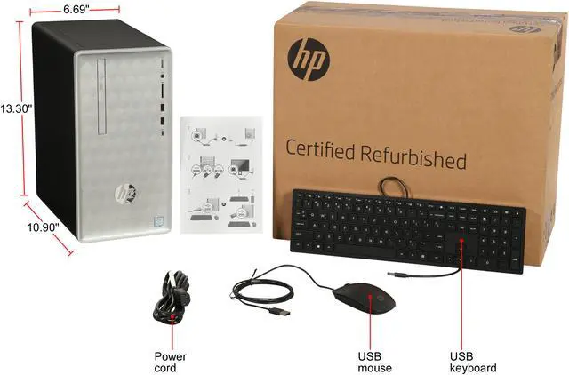 Alt view image 9 of 9 - HP Gaming Desktop Pavilion 590-p0057c Intel Core i5-8400 16GB DDR4 1TB HDD AMD Radeon RX 550 Windows 10 Home 64-bit