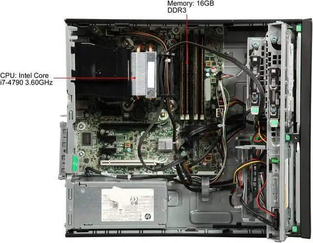 Alt view image 6 of 8 - HP Grade A Desktop Computer 800 G1-SFF Intel Core i7-4790 16GB DDR3 1TB HDD Windows 10 Pro