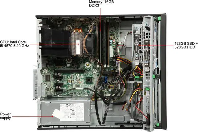 Alt view image 6 of 8 - HP Grade A Desktop Computer 600 G1 Intel Core i5-4570 16GB DDR3 320GB HDD Windows 10 Pro