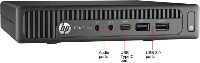 Alt view image 2 of 3 - Refurbished HP Grade A EliteDesk 800G2 Desktop Mini Computer, Intel Core I5-6500T (2.5GHz), 8 GB DDR4 RAM, 128 GB SSD, USB WIFI Adapter, USB Bluetooth 4.0 Adapter, Windows 10 Professional 64-bit (English/Spanish), 1 Year Warranty