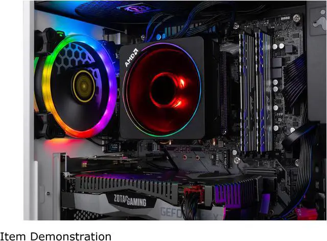 Alt view image 6 of 9 - SkyTech Omega Mini - Gaming Computer PC Desktop - Ryzen 7 2700X 8-Core 3.70 GHz, NVIDIA GeForce RTX 2060 6 GB, 250 GB SSD, 1 TB HDD, 16 GB DDR4, RGB, AC WiFi, Windows 10 Home 64-bit