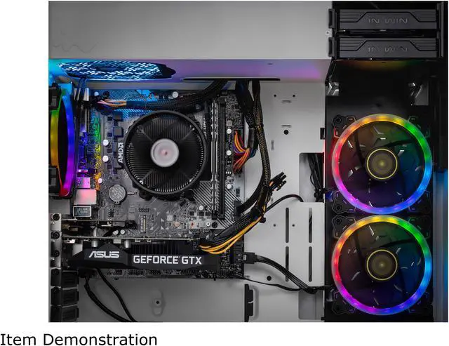 Alt view image 7 of 7 - SkyTech Omega S - Gaming Computer PC Desktop - Ryzen 5 1600 6-Core 3.2 GHz, NVIDIA GeForce GTX 1660 Ti 6 GB, 500 GB SSD, 8 GB DDR4, RGB, AC WiFi, Windows 10 Home 64-bit