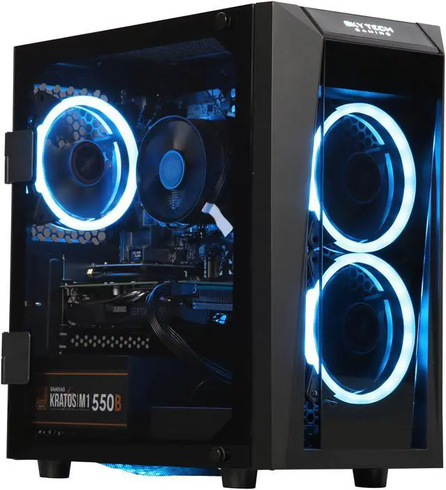 Alt view image 5 of 19 - SkyTech - Gaming Desktop PC - Ryzen 5 2600 (3.40 GHz), NVIDIA GeForce GTX 1660 6 GB, 500 GB SSD, 8 GB DDR4, RGB, AC WiFi, Windows 10 Home 64-bit, Blaze II